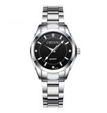 CHENXI Luxury Watch for Women - Waterproof Rhinestone Watch Stainless Steel Bracelet Black