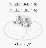 1MORE Auriculares inalámbricos PistonBuds Pro - Auriculares con control táctil con cancelación de ruido ANC TWS Bluetooth 5.2 Auriculares Auriculares Auriculares Blanco