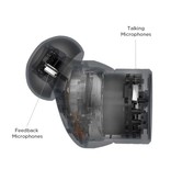 1MORE PistonBuds Pro Auriculares inalámbricos - ANC Cancelación de ruido Auriculares con control táctil TWS Bluetooth 5.2 Auriculares Auriculares Auriculares Negro