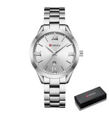 Curren Reloj de lujo para mujer - Reloj resistente al agua con diamantes de imitación Pulsera de acero inoxidable Rosa - Copy - Copy