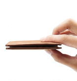 SOBU Billetera delgada para hombre - Monedero impermeable para tarjetas de crédito Monedero con cremallera Negro