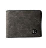 SOBU Dunne Billfold Portemonnee voor Heren - Waterdicht Creditcardhouder Munten Rits Portefeuille Zwart