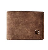 SOBU Dunne Billfold Portemonnee voor Heren - Waterdicht Creditcardhouder Munten Rits Portefeuille Bruin