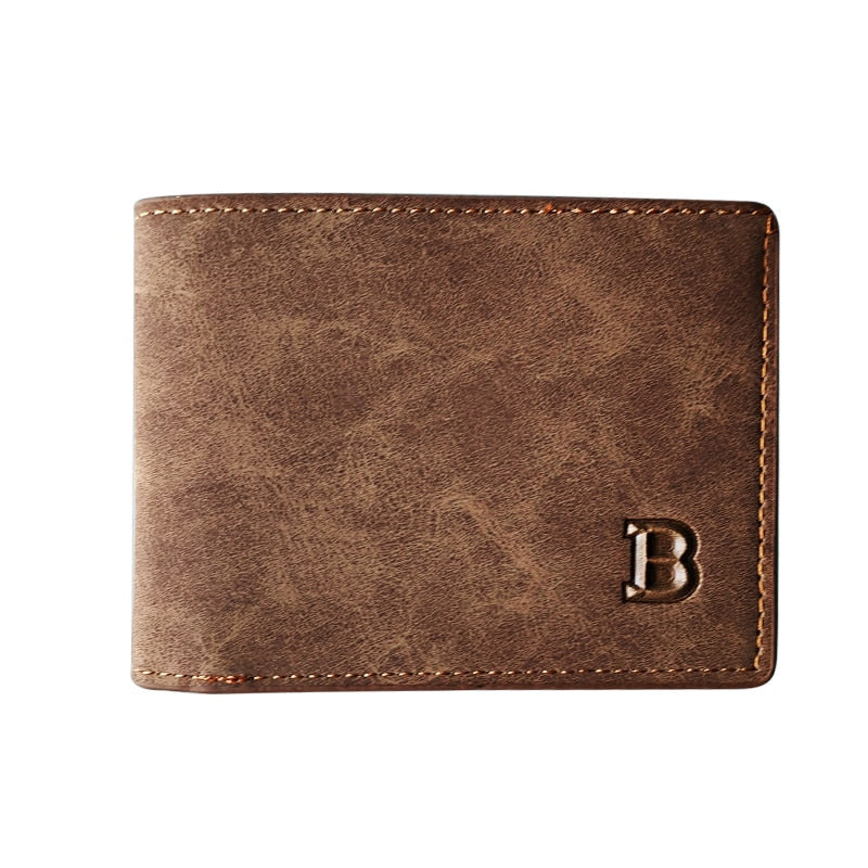 Dunne Billfold Portemonnee voor Heren - Waterdicht Creditcardhouder Munten Rits Portefeuille Bruin