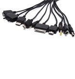 JINHF 10 in 1 Multifunctionele USB Kabel - Oplader Oplaadkabel Data Adapter Universeel Zwart