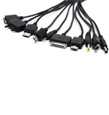 JINHF 10 in 1 Multifunktionales USB Kabel - Ladegerät Ladekabel Datenadapter Universal Schwarz