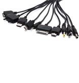 JINHF Câble USB Multifonctionnel 10 en 1 - Chargeur Câble de Charge Adaptateur de Données Universel Noir