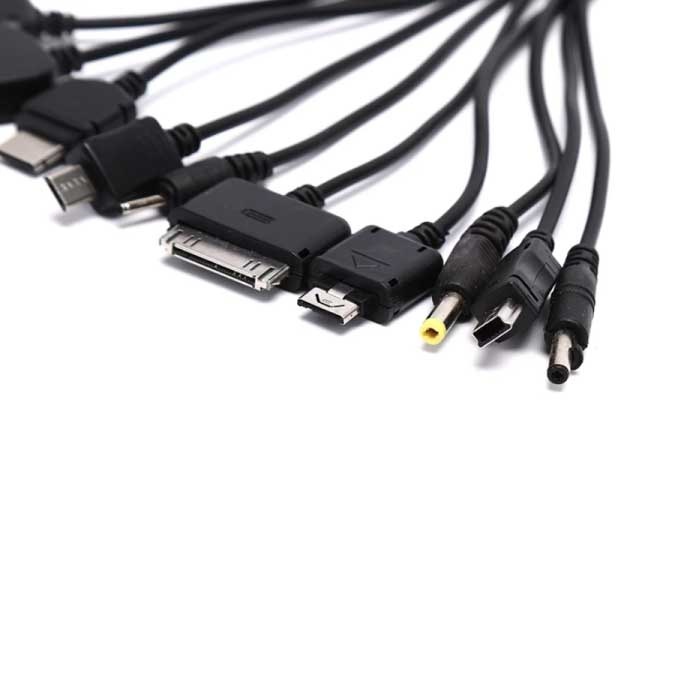 Cable Adaptador Cargador Universal 10 en 1 Multi USB para