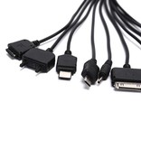 JINHF Wielofunkcyjny kabel USB 10 w 1 - ładowarka Kabel do ładowania Adapter danych uniwersalny czarny