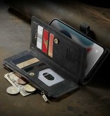 Stuff Certified® Étui portefeuille en cuir pour iPhone 7 - Étui portefeuille noir