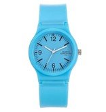 Stuff Certified® Candy Jelly Horloge Dames - Waterdicht Siliconen Kwarts Polshorloge Aqua