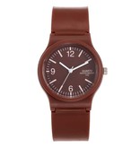 Stuff Certified® Candy Jelly Watch Women - Wodoodporny silikonowy kwarcowy zegarek na rękę Brązowy