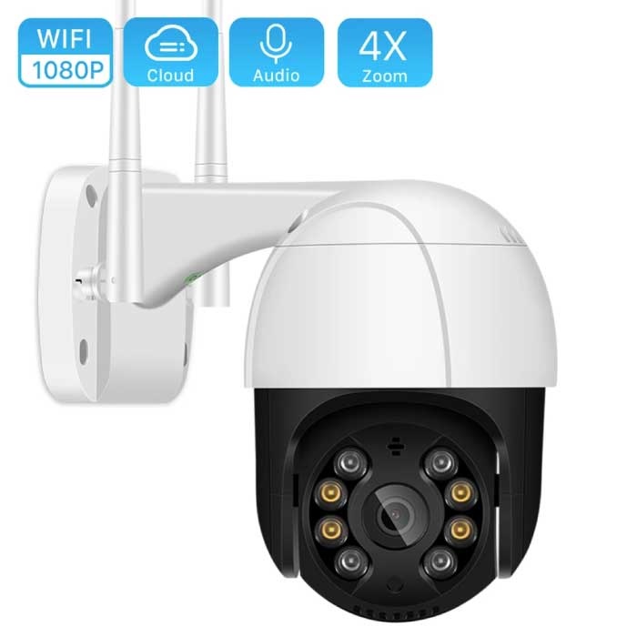 Cámara de seguridad con micrófono - Intercomunicador WiFi CCTV Alarma de seguridad para el hogar inteligente