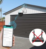 ANBIUX Cámara de seguridad con micrófono - Intercomunicador WiFi CCTV Alarma de seguridad para el hogar inteligente