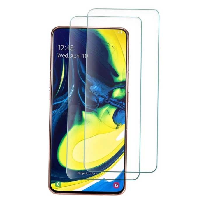 Paquete de 3 protectores de pantalla de cubierta completa para Samsung Galaxy A80, película de vidrio templado 9D, vidrio templado