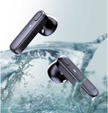 CUagain Écouteurs sans fil R20 - Écouteurs à commande tactile à suppression de bruit ANC TWS Écouteurs Bluetooth 5.0 Écouteurs Écouteurs Noir