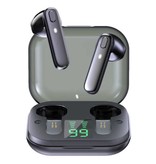 CUagain Auriculares inalámbricos R20 - Auriculares con control táctil con cancelación de ruido ANC TWS Bluetooth 5.0 Auriculares Auriculares Auriculares Negro