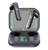 CUagain Écouteurs sans fil R20 - Écouteurs à commande tactile à suppression de bruit ANC TWS Écouteurs Bluetooth 5.0 Écouteurs Écouteurs Noir