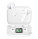 CUagain Bezprzewodowe słuchawki douszne R20 - Słuchawki douszne z redukcją szumów ANC Słuchawki douszne TWS Bluetooth 5.0 Słuchawki douszne Białe
