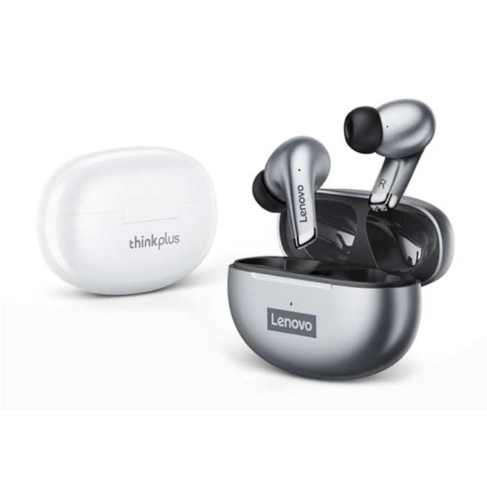 Lenovo Bezprzewodowe słuchawki LP5 - dotykowe słuchawki douszne TWS Bluetooth 5.0 Słuchawki douszne Słuchawki douszne Szare