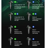 Lenovo Bezprzewodowe słuchawki XT92 - Słuchawki douszne do gier Słuchawki douszne TWS Bluetooth 5.1 Słuchawki douszne Czarne