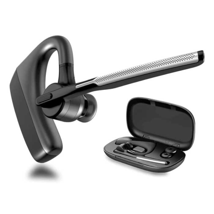 K18 Wireless Business Headset - Handsfree Earbud One Click Control TWS Earpiece Bluetooth 5.0 Earphone Black