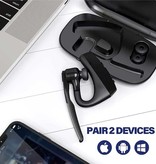 Jalbora K18 Casque d'affaires sans fil - Écouteur mains libres Contrôle en un clic TWS Écouteur Bluetooth 5.0 Écouteur Noir