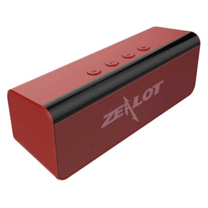 Zealot S31 Bluetooth 5.0 Soundbox 3D HiFi Haut-parleur sans fil Haut-parleur externe sans fil Rouge