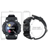 Lokmat Attack Smartwatch - Monitor snu Tętno Fitness Sportowy monitor aktywności Smartfon Zegarek iOS Android IPX6 Wodoodporny Czarny