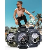 Lokmat Attaque Smartwatch - Moniteur de Sommeil Fréquence Cardiaque Fitness Sport Activité Tracker Smartphone Montre iOS Android IPX6 Étanche Camo