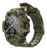 Lokmat Attack Smartwatch - Monitor snu Tętno Fitness Monitor aktywności sportowej Smartfon Zegarek iOS Android IPX6 Wodoodporny Camo