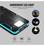 LEIK 26800mAh Portable Solar Power Bank 5 Solar Panels - Flexible Solar Power Battery Charger 7.5W Sun Blue