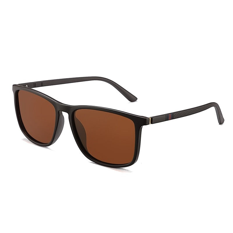 Occhiali da Sole Polarizzati Unisex - Occhiali da Viaggio Classici Vintage Shades UV400 Marrone