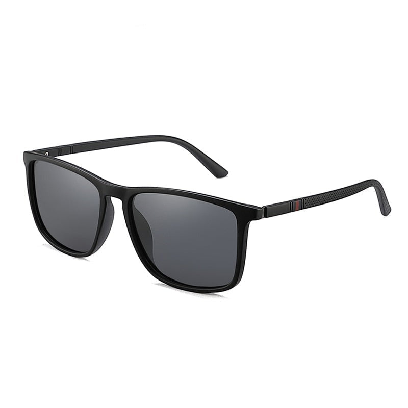 Gafas de Sol Polarizadas Unisex - Vintage Shades Gafas de Viaje Clásicas UV400 Negro Mate
