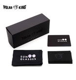 Polar King Lunettes de soleil polarisées unisexes - Vintage Shades Classic Travel Glasses UV400 Matt Black