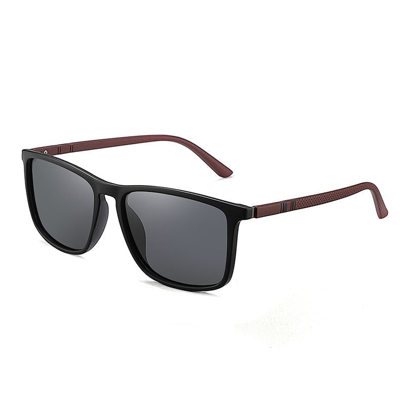 Gafas de Sol Polarizadas Unisex - Vintage Shades Gafas de Viaje Clásicas UV400 Negro Rojo
