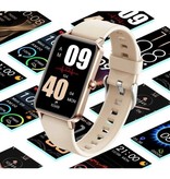 KALOSTE Smartwatch mit Schlafmonitor, Menstruation, Fitness, Sport, Aktivitätstracker, Smartphone, Uhr, iOS, Android, IP68, wasserdicht, Gold