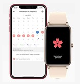KALOSTE Smartwatch met Slaapmonitor Menstruatie Fitness Sport Activity Tracker Smartphone Horloge iOS Android IP68 Waterdicht Goud