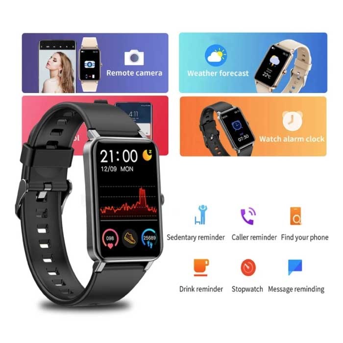 KALOSTE Montre Connectée avec Moniteur de Sommeil Menstruation Fitness Sport Activité Tracker Smartphone Montre iOS Android IP68 Étanche Argent