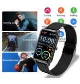 KALOSTE Smartwatch mit Schlafmonitor, Menstruation, Fitness, Sport, Aktivitätstracker, Smartphone, Uhr, iOS, Android, IP68, wasserdicht, Silber