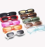 Stuff Certified® Modne kwadratowe okulary przeciwsłoneczne dla kobiet - Retro okulary podróżne Modne odcienie Okulary anty-UV czarne