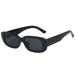 Stuff Certified® Trendy Vierkante Zonnebril voor Dames - Retro Reisbril Fashion Shades Anti-UV Bril Zwart