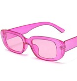 Stuff Certified® Trendige eckige Sonnenbrille für Damen - Retro-Reisebrille Fashion Shades Anti-UV-Brille Rosa