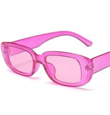 Stuff Certified® Trendy Vierkante Zonnebril voor Dames - Retro Reisbril Fashion Shades Anti-UV Bril Roze