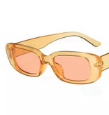 Stuff Certified® Trendy Vierkante Zonnebril voor Dames - Retro Reisbril Fashion Shades Anti-UV Bril Oranje