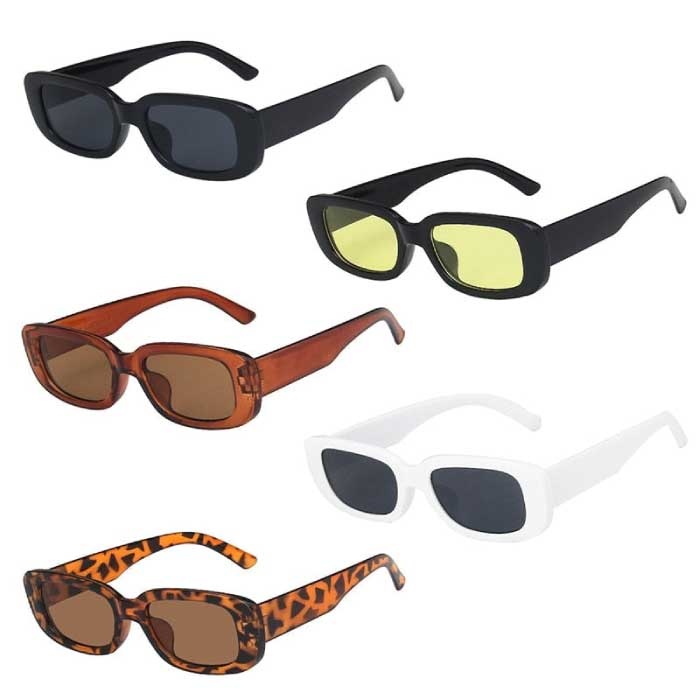 Gafas de sol cuadradas de moda para mujer - Gafas de viaje retro Tonos de  moda Gafas anti-UV Negro transparente