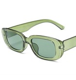 Stuff Certified® Trendy Vierkante Zonnebril voor Dames - Retro Reisbril Fashion Shades Anti-UV Bril Donkergroen