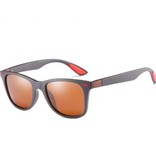 Stuff Certified® Gafas de sol clásicas polarizadas - Gafas de conducción unisex Gafas de viaje UV400 Gafas naranja