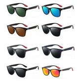 Stuff Certified® Polarisierte klassische Sonnenbrille – Unisex-Fahrerbrille, Reisebrille, UV400-Brille, Orange, Grau