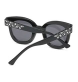 Stuff Certified® Oversized Mozaïek Zonnebril voor Dames - Retro Catwalk Bril UV400 Eyewear Zwart